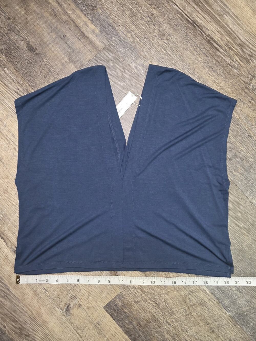 Cosabella Talco Double V-Neck Top Navy Blue Stretch Viscose Size XS NWT